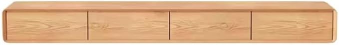 Floating TV Stand Floating TV Unit 62/78/94'' Wall Mounted TV Cabinet Wooden Entertainment Media Console Center Simple Living Room Bedroom Wall Mounted TV Stand Shelf(Wood-A,200 * 24 * 20cm)