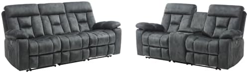 EBELLO 2 Pieces Recliner Sofa Couch Furniture Set, Overstuffed Reclining Love...