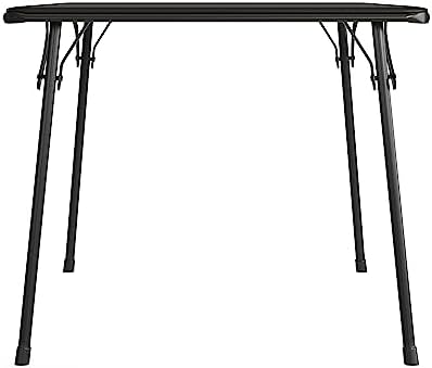 Flash Furniture Madelyn 33.5" Folding Card Table, Black