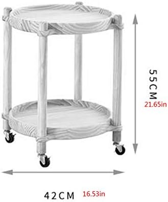 Telephone Table, Solid Wood Storage Rack,2-Tier Pallet Side Table,Outdoor &am...
