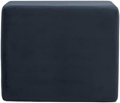 HomePop 22" Medium Rectangular Storage Ottoman - Blue Velvet