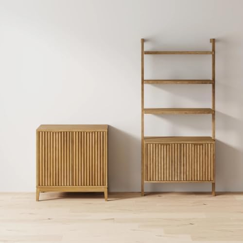 Nathan James Jasper 3-Shelf Solid Wood Boho Bookshelf, Wall Mounted Bookshelf...