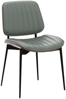 LUNLING Dining Chairs Set of 2 Mid Century Modern Retro Faux Leather Chair wi...