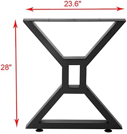 KaKaBB Metal Desk Legs 28 inch, Heavy Duty Industrial Table Legs with Adjusta...