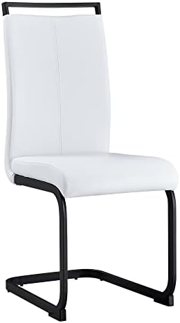 Baysitone Modern Dining Chairs Set of 4, Side Dining Room Chairs with Black F...