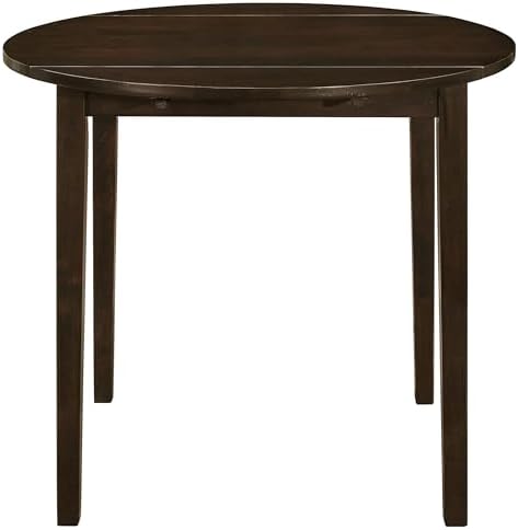 Coaster Home Furnishings 3-Piece Round Wood Dining Room Set Drop Leaf Extensi...