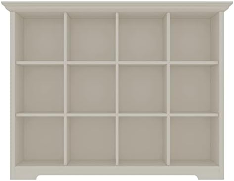 OSCHF 12-Cube Open Bookcase with Base, 3-Tier Wooden Bookshelf, White