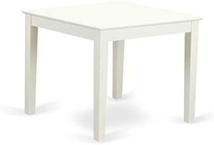 East West Furniture OXBO5-LWH-W 5 Piece Modern Dining Table Set Includes a Sq...