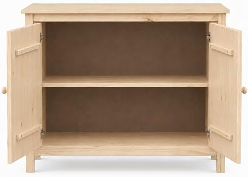 From the Tree Furniture 44" Solid Pine Shaker Sideboard, Unfinished