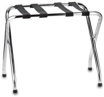 Luggage Rack-Single Tier, Pack of 1, Chrome, Foldable Rack for Guest Room