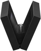 Allure - Bulk Case Of 12, Slim Ring Box With LED Light, Square Shaped Elegant Flat Diamond Ring Case, Small, Black Velvet Interior Jewelry Display Gift Box For Unique Proposal, Engagement Or Wedding