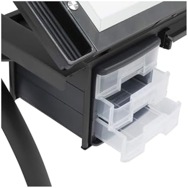 Artograph Futura Light Tracing Table with Storage Drawers, Charcoal Black