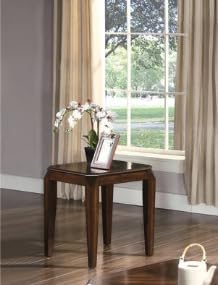 Polay 3-Piece Coffee and End Table Set with Parquet Design | Rich walnut fini...