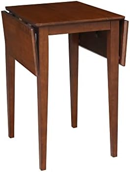 IC International Concepts Solid Wood Drop Leaf Table, 36", Unfinished