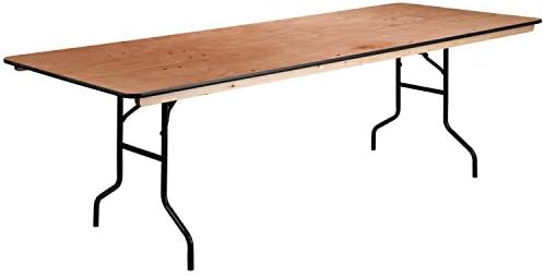 Flash Furniture Fielder 8' Rectangular All-Occasion Wood Folding Event Ta...