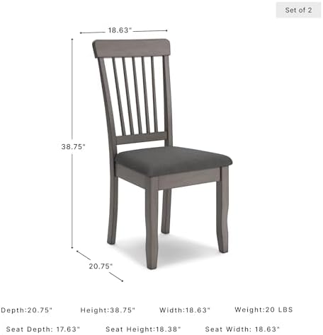 Signature Design by Ashley Shullden Upholstered Dining Chair, Set of 2