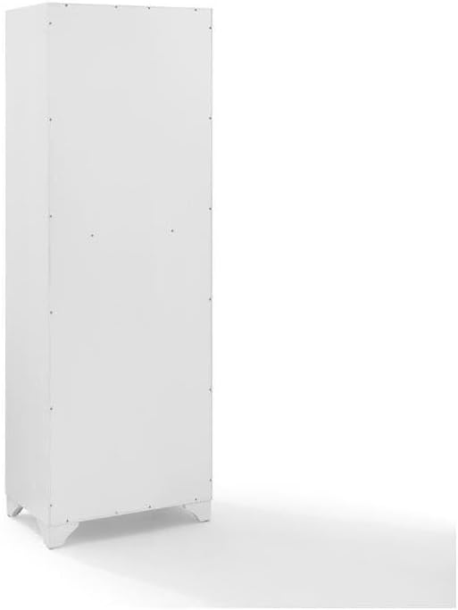Maykoosh Pantry Cabinet - Distressed White Kitchen Storage - Adjustable Shelv...