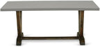 East West Furniture VT797 V-Style Kitchen Table - a Rectangle Dining Table Top with Stylish Legs, 40x72 Inch, Multi-Color