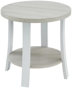 Oval Coffee Table and Round End Tables, 3-Piece Living Room Table Set | Accen...