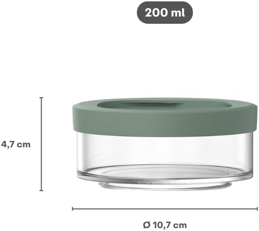 Mepal - Cereal cup compartment Ellipse - Cereal cup To Go - Space for snacks and toppings - Easy rotation opening - Dishwasher safe - 200 ml - Nordic blue