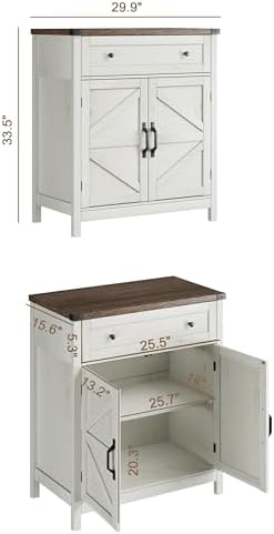 ChooChoo 30" W Coffee Bar Cabinet, Kitchen Storage Cabinet with Drawer