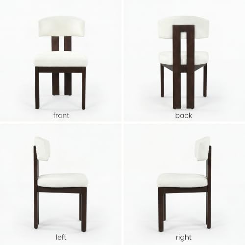 COLAMY Upholstered Dining Chairs Set of 6, Solid Wood Wobble-Free Modern Kitc...