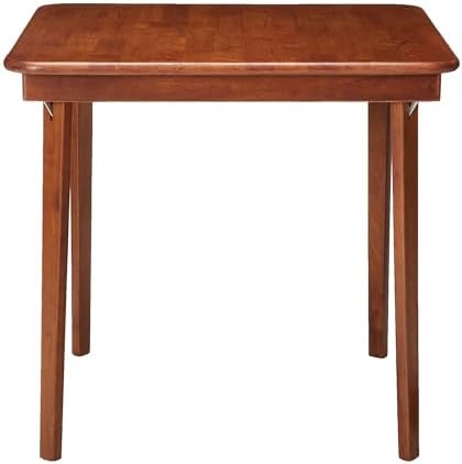 Stakmore Classic Straight Edge Square Wood Folding Table, 32x32, Cherry
