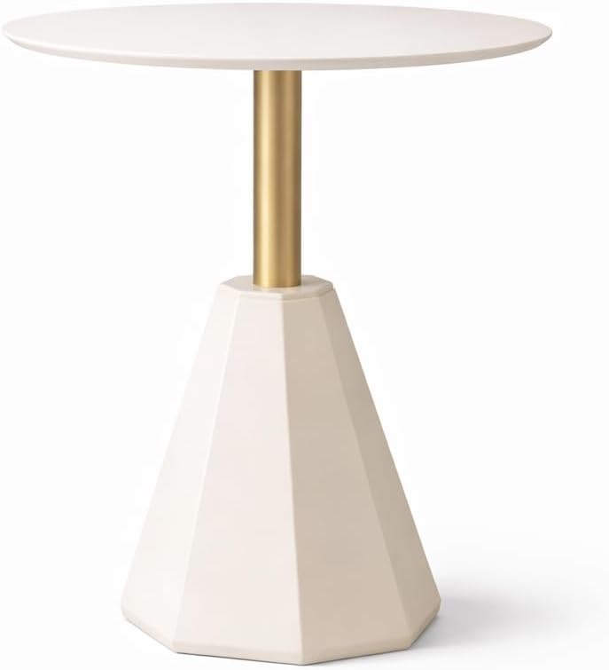 Round Wood Side Table, Coffee Nightstand Cocktail Drink Modern Accent Circle ...