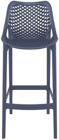 Home Square Patio Bar Stool in Dark Gray Finish - Set of 2