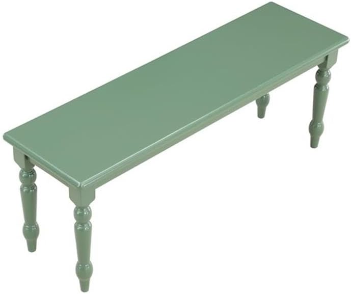 Boraam Windsor Backless Dining Bench - Equistian Green