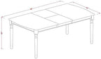 East West Furniture LGAV5-LWH-W 5 Piece Modern Dining Table Set Includes a Rectangle Wooden Table with Butterfly Leaf and 4 Dining Chairs, 42x84 Inch, Linen White