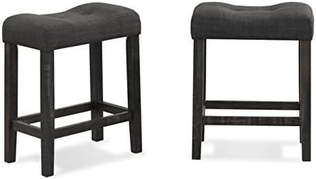 Roundhill Furniture Sora Wood 3-Piece Counter Height Dining Set, Grey,Grey