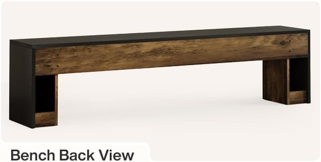 Tribesigns 70.9-Inch Extra Long Dining Bench, Farmhouse Wooden Kitchen Bench ...
