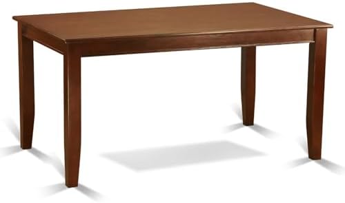 East West Furniture DUNO6D-MAH-W 6-Pc Modern Dining Table Set - a Rectangular...