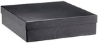 Allure - Bulk Case Of 12 - Large Necklace Box With LED Light, Square Shaped, Elegant Diamond Necklace Case, For Unique Proposal Or Wedding, Luxury Black Velvet Interior Jewelry Display Gift Box.