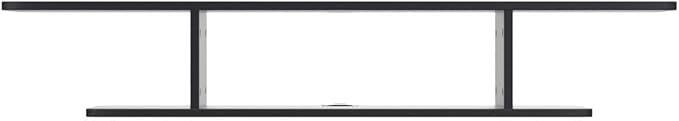 GHC Floating TV Stand, Wall Mounted Entertainment Center and Cabinet Shelf, TV Console with Storage, Media Console for DVD Player, Space-Saving Under TV Shelf for Bedroom, Living Room (Black)