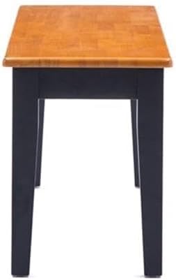 Boraam Shaker Bench, Black/Oak