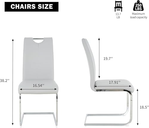 yeag Modern Dining Chairs Set of 4, High Back Kitchen and Kitchen Room Chairs...