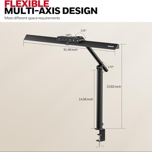 Honeywell HJ1 Sunturalux LED Clamp Desk Lamp 1200LM for Home Office
