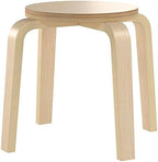 ECR4Kids Bentwood Stackable Stools, 12in Seat Height, Classroom Furniture, Natural, 6-Piece