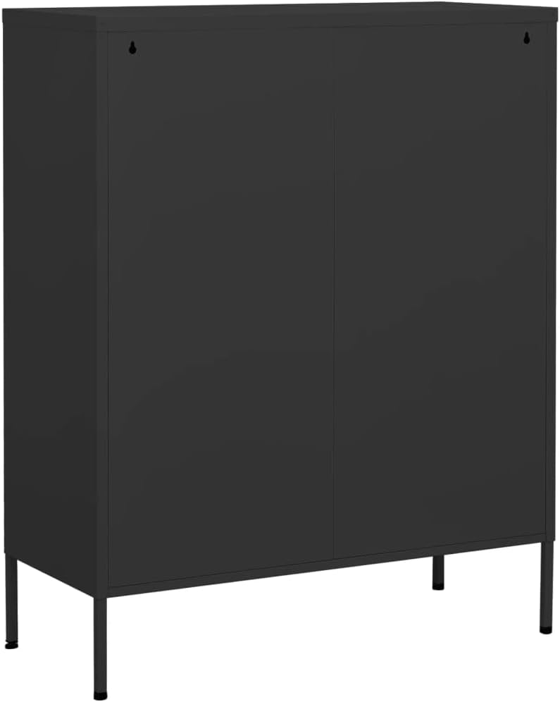 13.8x31.5x40 Steel Storage Cabinet, 2 Adjustable Shelves, Levelers, Matte, Ta...