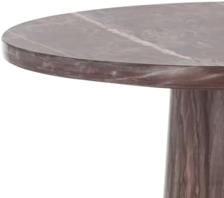 SAFAVIEH Furniture - Valentia Tall Marble Accent Table - Maroon - Marble Top ...