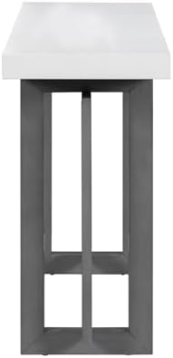 Contemporary Console Table with Wood Top, 59" Wood Extra Long Entryway T...