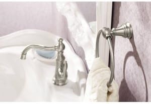 Moen Weymouth Polished Nickel Bathroom Hand Towel Ring, YB8486NL