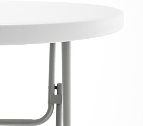 BTEXPERT White 32" Round 43" Bar Height Granite Folding Commercial ...