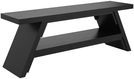 2-Tier Shoe Storage Bench, 47" Solid Wood Entryway Stool Storage | Narro...