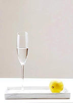 White Marble Bathroom Counter Tray - Ceramic Perfume Organizer and Jewelry Dish for Vanity Dresser