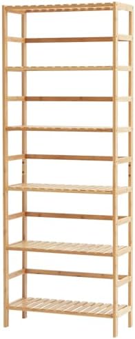 VEVOR 6-Tier Bamboo Shelf, Open Wood Bookshelf, Display Storage Rack Organize...