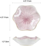 JAMEND CLXP Lotus Leaf Shape Decorative Ring Tray, Small Key Bowl, Ceramic Trinket Tray Jewelry Dish Organizing Necklace Earrings, Home Decoration for Mom Best Friend Sister, Pink.