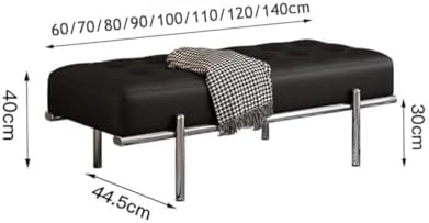 Etlegor Faux Leather Entryway Bench, Minimalist Bed-end Bench with Stainless ...